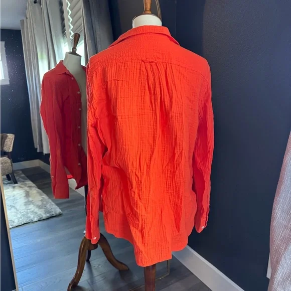 J. Crew Classic gauze cotton shirt Size 12 - Picture 2 of 7